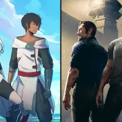 Dwie pary postaci, jedna w stylu anime, druga realistyczna, sugerują różne gry kooperacyjne.