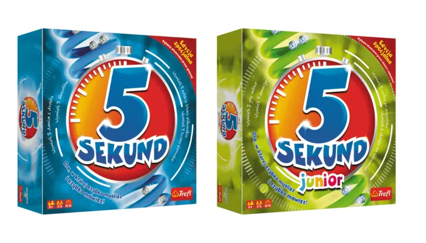 Dwie wersje gry "5 Sekund": klasyczna i Junior. Gra, w której szybko myślisz i szybko mówisz!