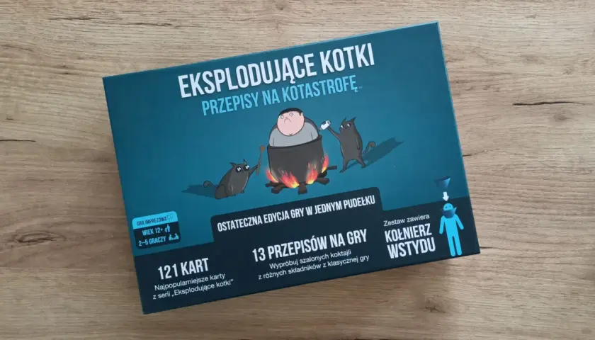 Eksplodujące kotki przepisy na kotastrofę – gra imprezowa z kotami gotującymi w kotle. Ostateczna edycja w jednym pudełku.